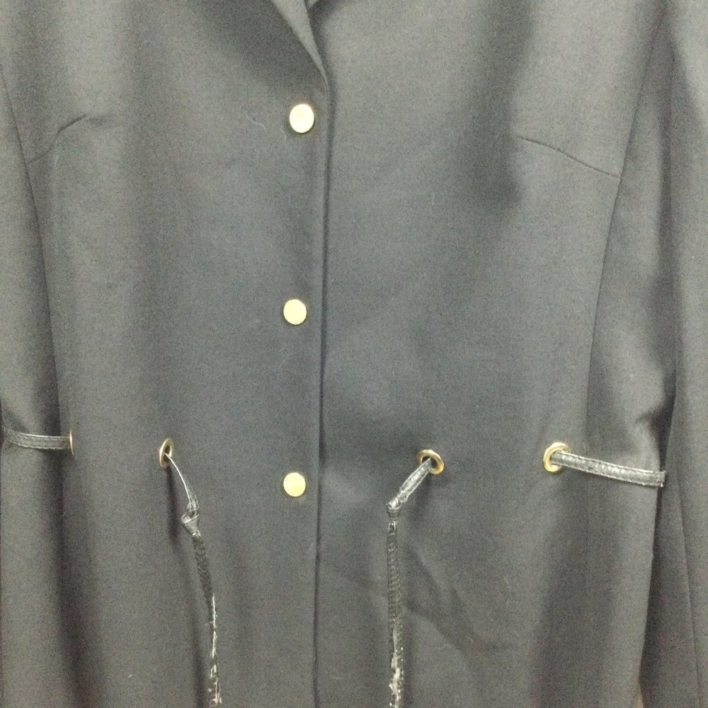 Les Copains Black Wool Blend Blazer Jacket 46 10 - Picture 4 of 12